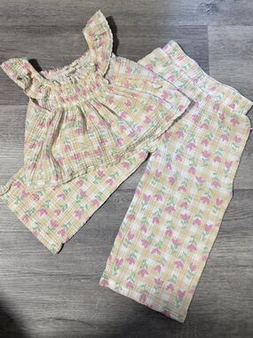Rabbit Bear Matching Floral Set